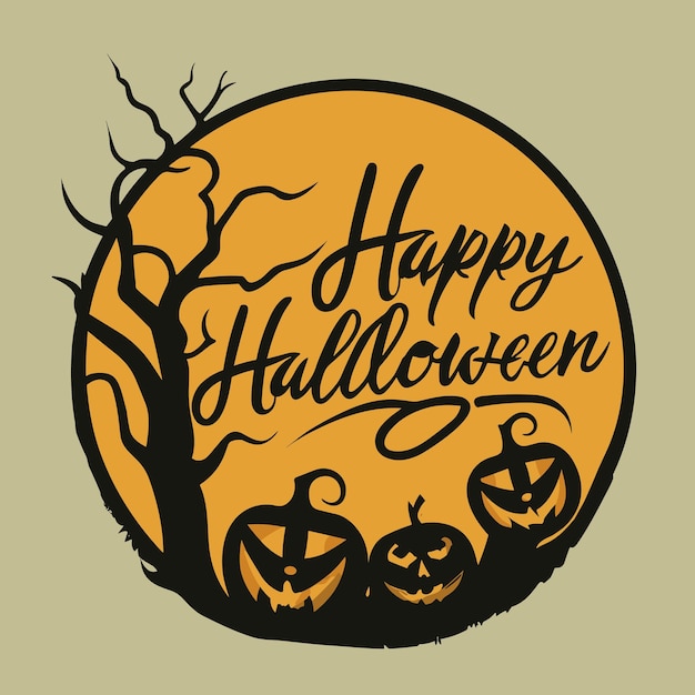 ilustração de Halloween Gnarled Trees Halloween vector design perfeito para cartazes de convites