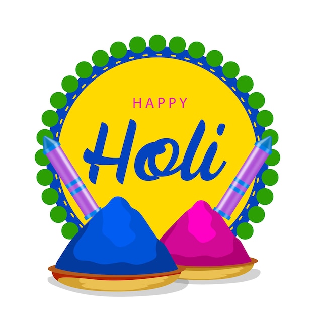 Vetor ilustração de happy holi poster vector