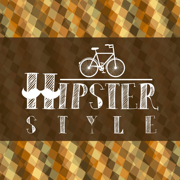 Vetor ilustração de hipster sobre vetor de estilo antigo de fundo retrô