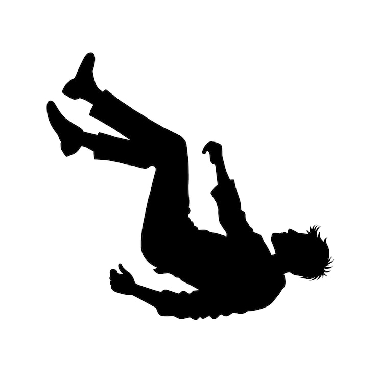 Vetor ilustração de homem caindo do homem caindo do céu homem caindo