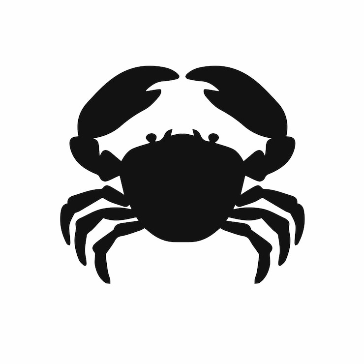 Vetor ilustração de ícone de caranguejo símbolo de sinal vetorial isolado