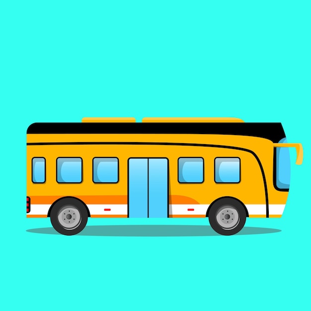 Ilustração de ícone de desenho animado de ônibus