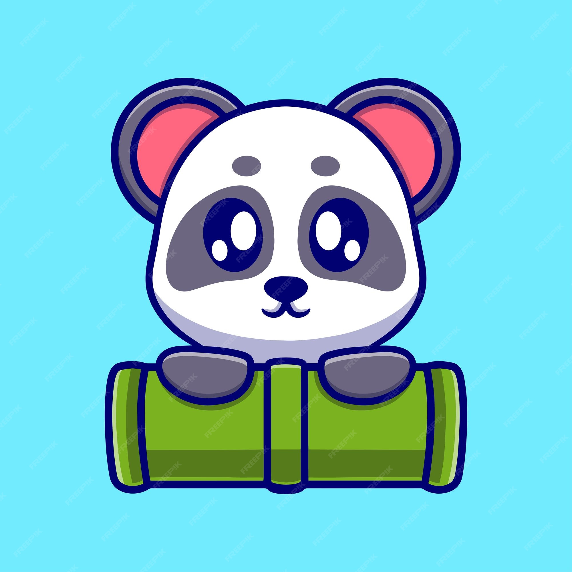 rosto de panda bonito desenho vetorial personagem de desenho ilustração  clipart isolado 15329178 Vetor no Vecteezy