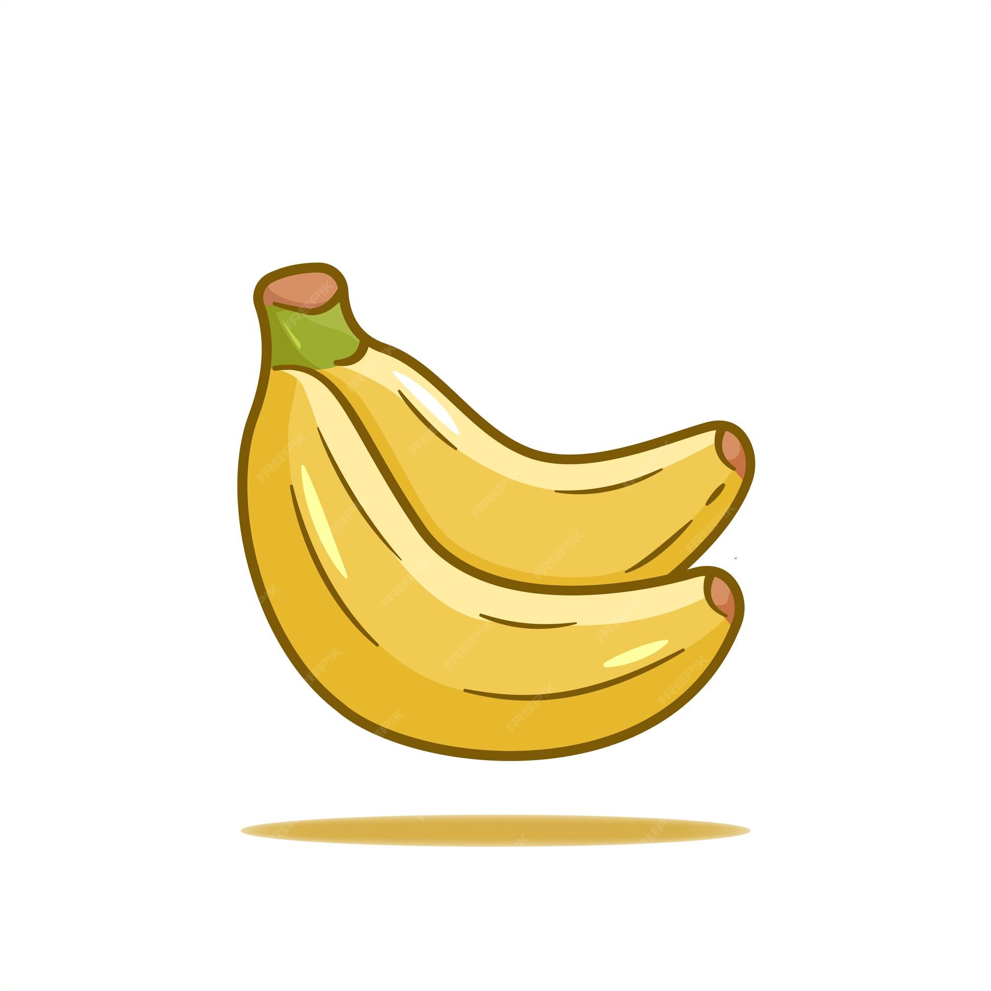 Mão Desenhada Ilustração De Ícone De Desenho Animado De Banana Royalty Free  SVG, Cliparts, Vetores, e Ilustrações Stock. Image 172382610