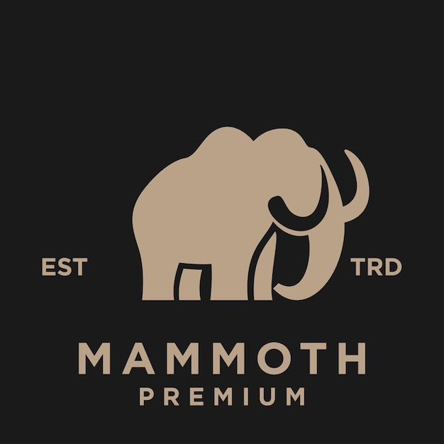 Vetor ilustração de ícone de design do logotipo do mamute