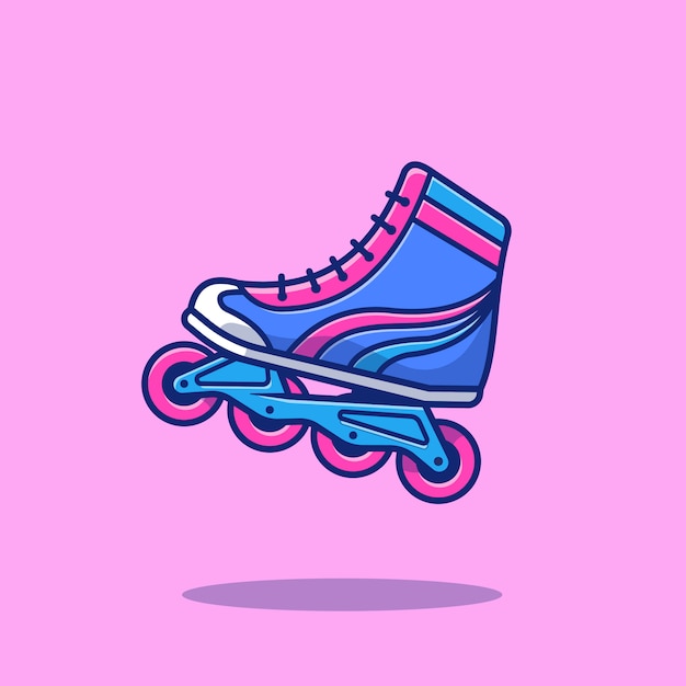 Vetor ilustração de ícone de esporte de patins. conceito de ícone de patins esporte isolado. estilo cartoon plana