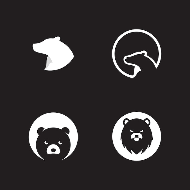 Vetor ilustração de ícone de logotipo de vetor de urso polar