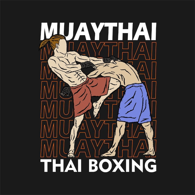 Vetor ilustração de ícone de muay thai