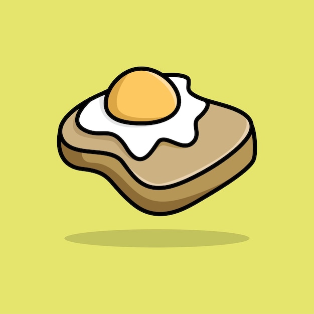 Ilustração de ícone de ovo e pão
