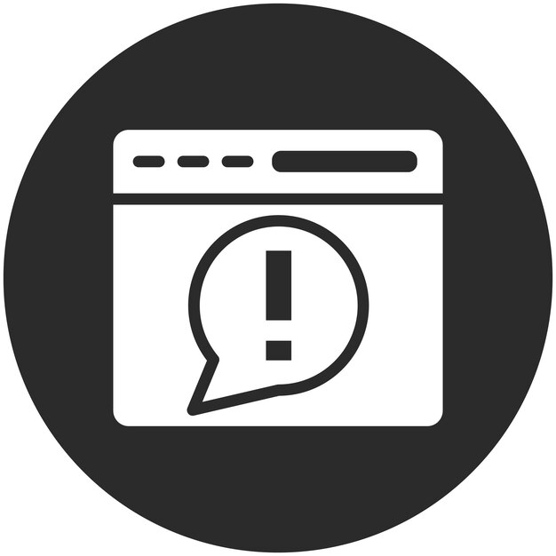Ilustração de ícone de vetor de alerta de mensagem do conjunto de ícones de marketing na Web