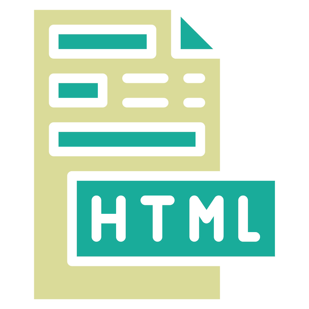 Ilustração de ícone de vetor de arquivo HTML do conjunto de ícones de codificação e desenvolvimento