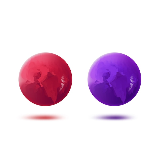 Ilustração de ícone de vetor de bola de cristal realista 3d
