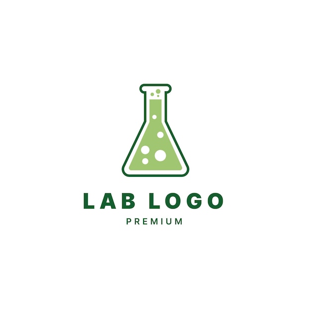 Ilustração de ícone de vetor de ciência de tubo de logotipo de laboratório