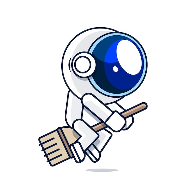 Ilustração de ícone de vetor de desenho animado bonito astronauta super-herói voando. ciência tecnologia ícone conceito isolado vetor premium. desenho plano