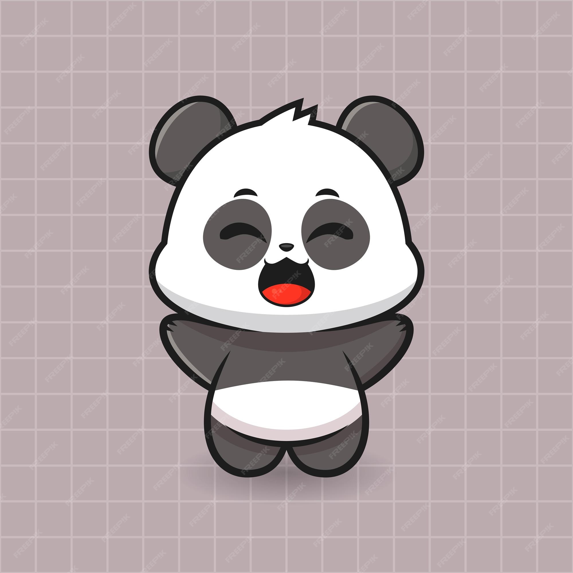 fofa kawaii panda desenho animado ilustração 23813752 Vetor no Vecteezy