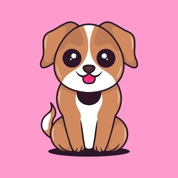 Cachorros de desenho animado criam animais de estimação personagens fofinhos  design plano de cachorros fofos e ilustração vetorial de filhotes