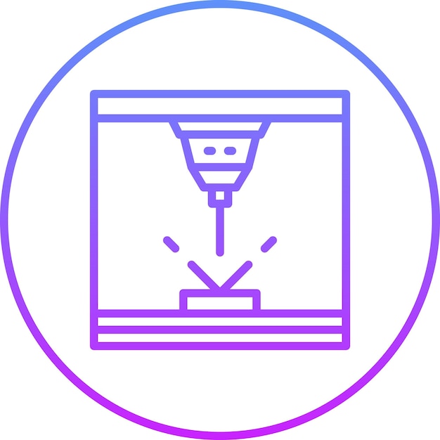 Vetor ilustração de ícone de vetor de laser de plasma do conjunto de ícones de processo industrial