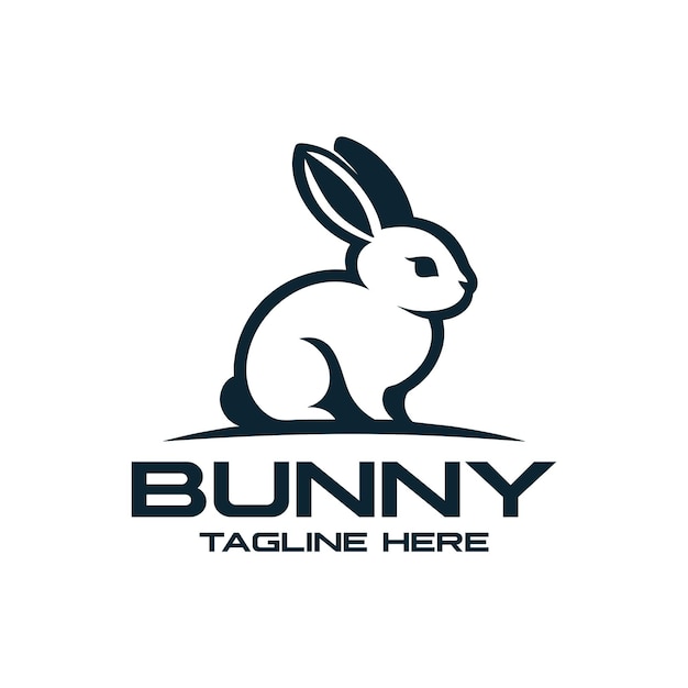 Vetor ilustração de ícone de vetor de logotipo de coelho
