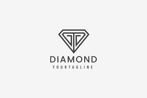 Ilustração de ícone de vetor de logotipo de diamante