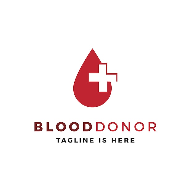 Ilustração de ícone de vetor de logotipo de doador de sangue