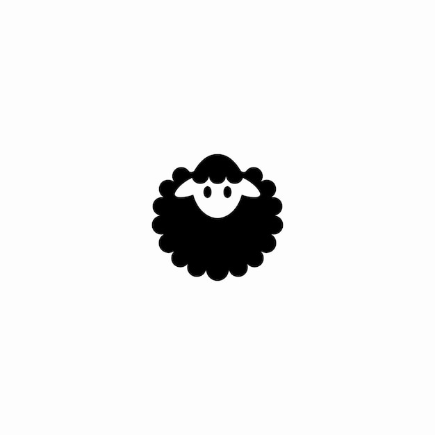 Ilustração de ícone de vetor de logotipo de ovelha