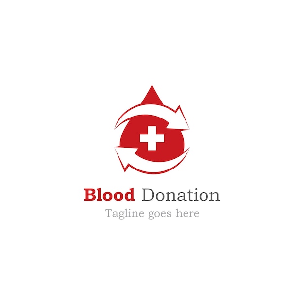 Ilustração de ícone de vetor de logotipo de sangue