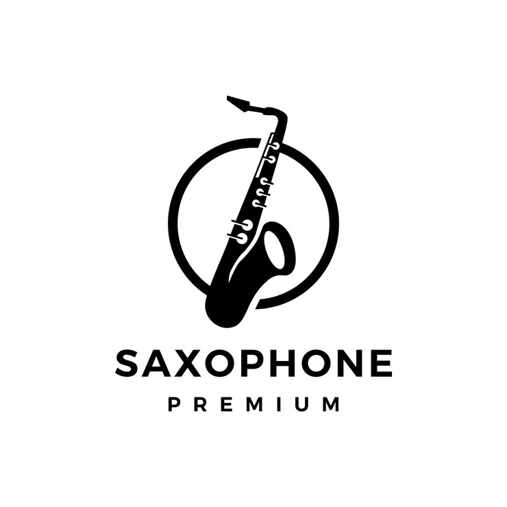 Vetor ilustração de ícone de vetor de logotipo de saxofone