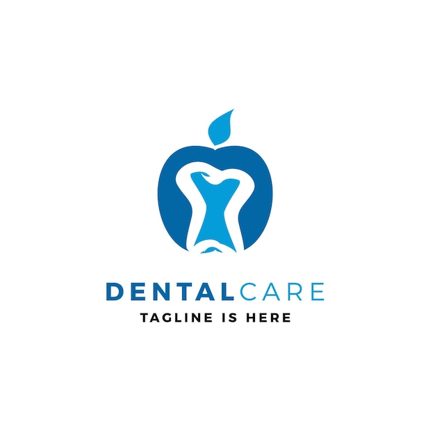 Ilustração de ícone de vetor de logotipo dental