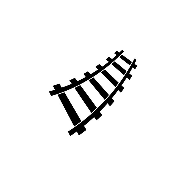 Vetor ilustração de ícone de vetor de logotipo ferroviário