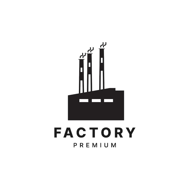 Ilustração de ícone de vetor de logotipo vintage de hipster de antiga fábrica