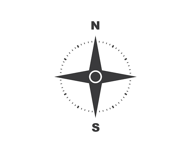 Vetor ilustração de ícone de vetor de modelo de logotipo de bússola