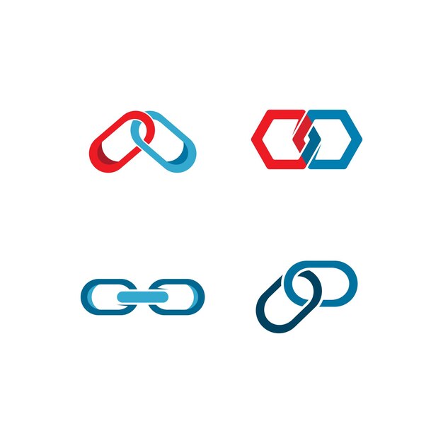 Ilustração de ícone de vetor de modelo de logotipo de cadeia