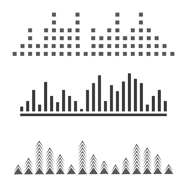 Vetor ilustração de ícone de vetor de ondas sonoras de música de tecnologia de áudio