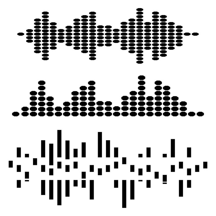 Vetor ilustração de ícone de vetor de ondas sonoras de música de tecnologia de áudio