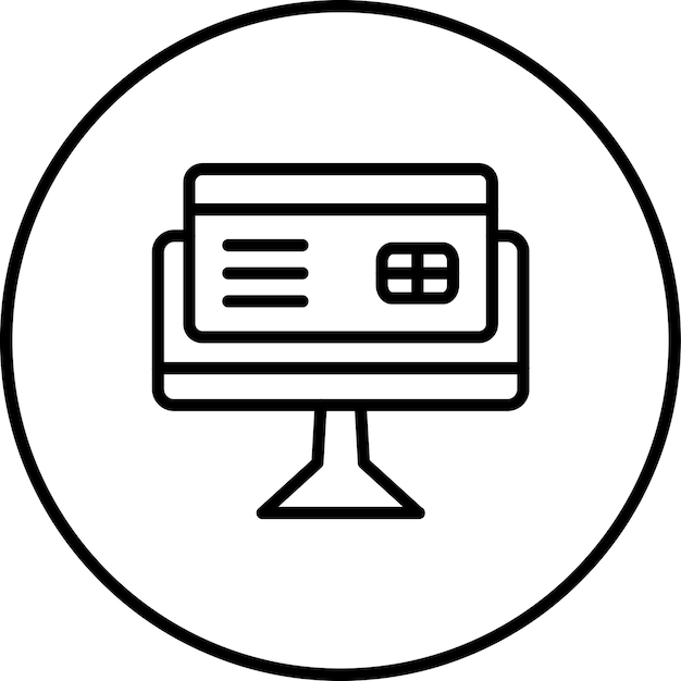 Vetor ilustração de ícone de vetor de pagamento de cartão de crédito do conjunto de ícones do jogo onlsce