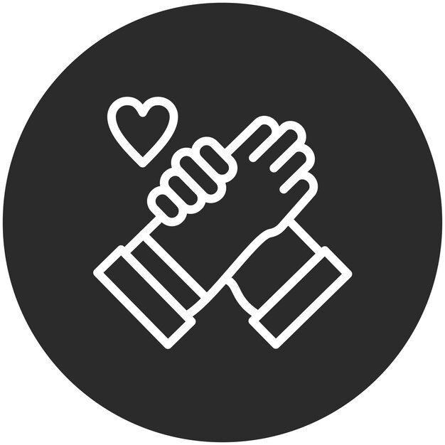 Ilustração de ícone de vetor de solidariedade do conjunto de ícones de doações
