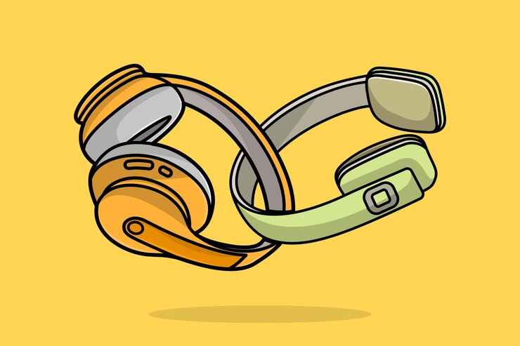 Vetor ilustração de ícone do vetor de fones de ouvido esportes. esportes e recreação, conceito de design de ícone de tecnologia.