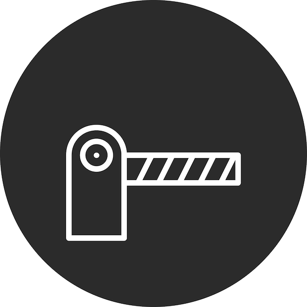 Ilustração de ícone vetorial de barreira de estacionamento do iconete de elementos da cidade