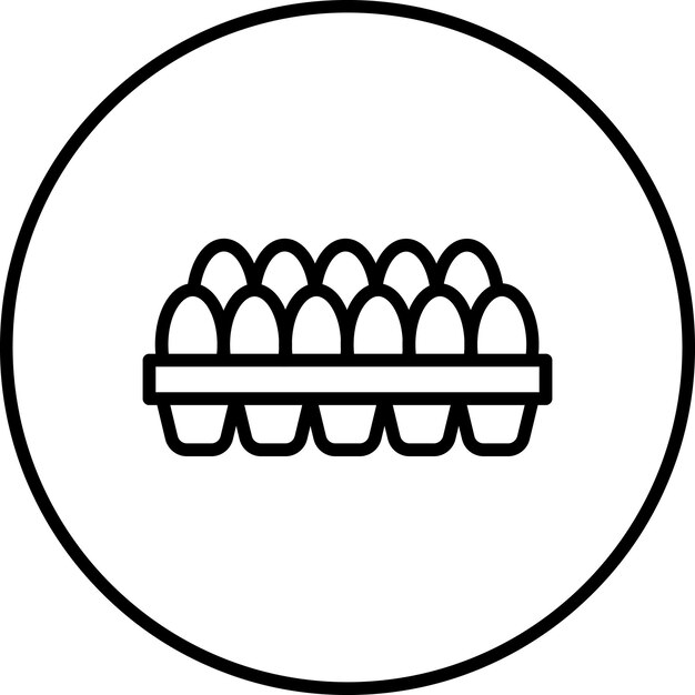 Vetor ilustração de ícone vetorial de caixa de ovos do iconete da aldeia