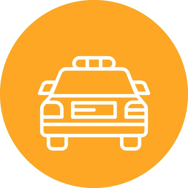 Vetor ilustração de ícone vetorial de carro da polícia do conjunto de ícones de crime and law