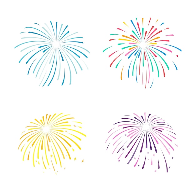 Ilustração de ícone vetorial de fogos de artifício