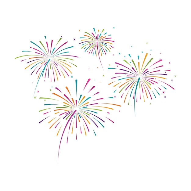 Ilustração de ícone vetorial de fogos de artifício
