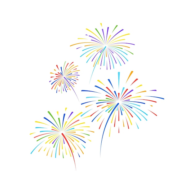 Ilustração de ícone vetorial de fogos de artifício