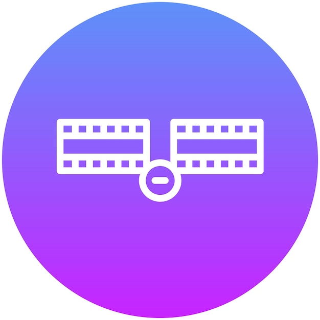 Ilustração de ícone vetorial de montagem do Iconset de Filmmaking