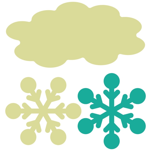 Ilustração de ícone vetorial de neve do conjunto de ícones meteorológicos