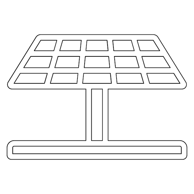 Vetor ilustração de ícone vetorial de painel solar de um conjunto de ícones de smart home