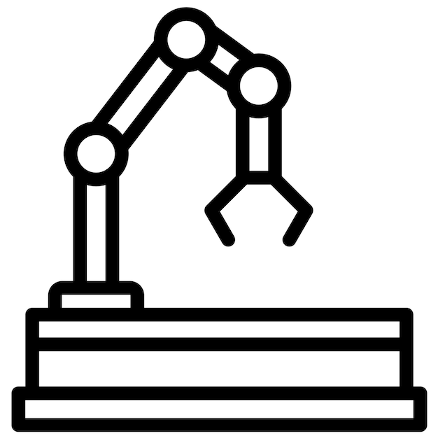 Ilustração de ícone vetorial de robótica autônoma de um conjunto de ícones de inteligência artificial