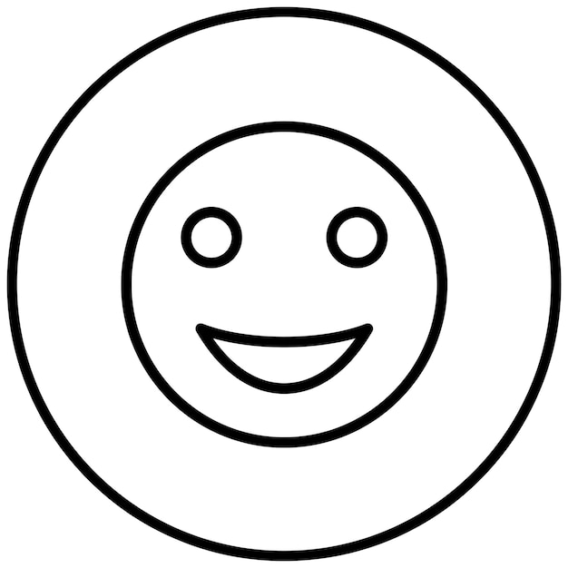Vetor ilustração de ícone vetorial de rosto sorridente de um conjunto de ícones emoji