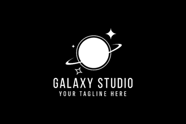 Ilustração de ícone vetorial do logotipo da galáxia