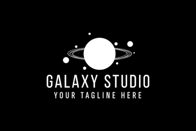 Ilustração de ícone vetorial do logotipo da galáxia